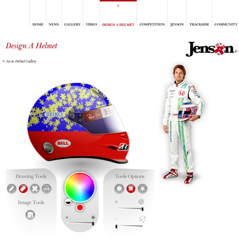 helmet' for Jenson Button.